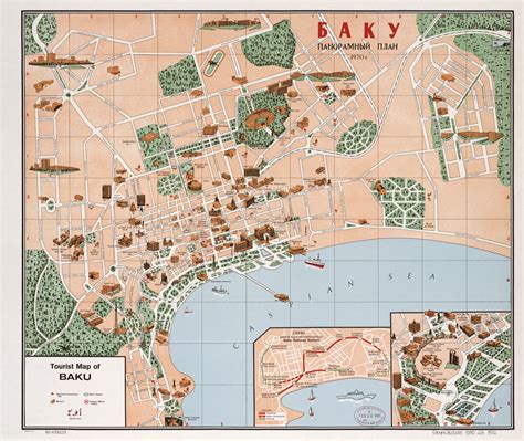 Tourist Map of Baku (1970) : r/azerbaijan