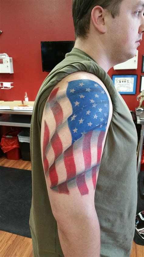 American flag tattoo - Sacred Arts Tattoo Bradenton