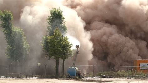 Building Collapses After Explosion With Dynamite Stock Footage Video ...