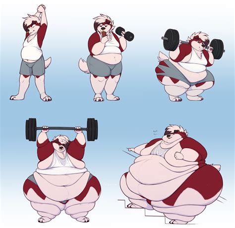 Weight Gain Sequence (By Cinderfluff On Twitter) : r/fatfurs