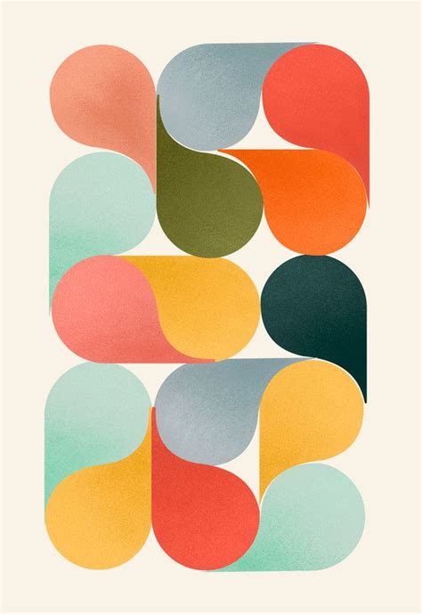 Shapes of color - abstract Art Print by showmemars | Графические узоры ...