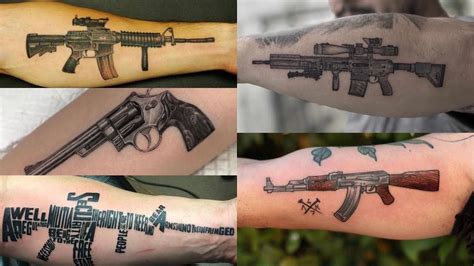 Gun Tattoo Design For Men