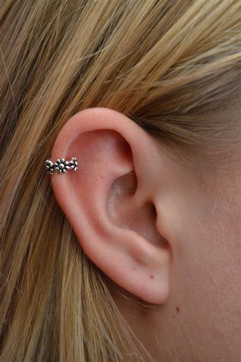 Helix Ear Cuff Daisy Ear Cuff Helix Earring Cartilage | Etsy | Ear cuff ...