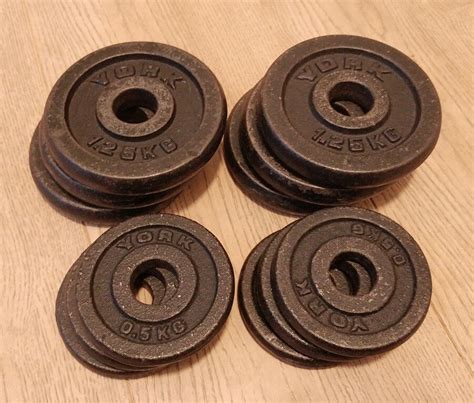 York Standard Cast Iron Weight Plates set for dumbbells | in ...