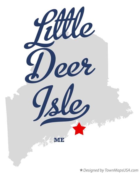 Map of Little Deer Isle, ME, Maine