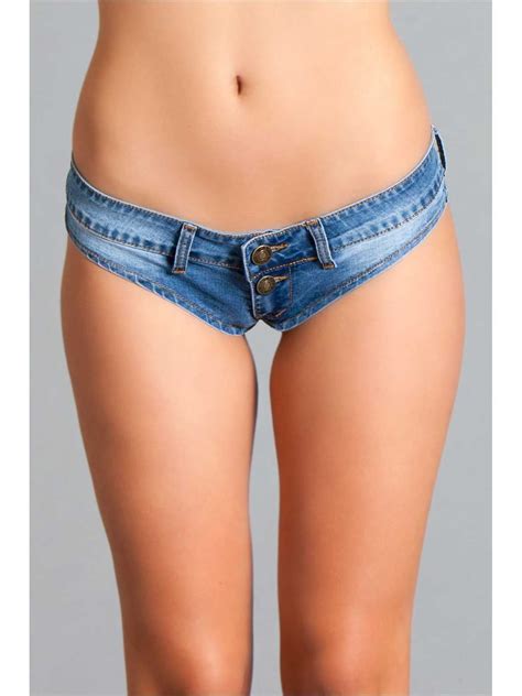 Low Rise Mini Denim Shorts - Walmart.com