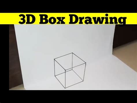 How To Draw 3D Square Box || 3D Art - YouTube