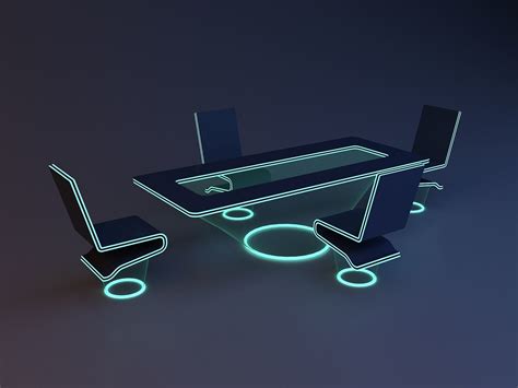 Scifi Futuristic office furniture 3D | CGTrader