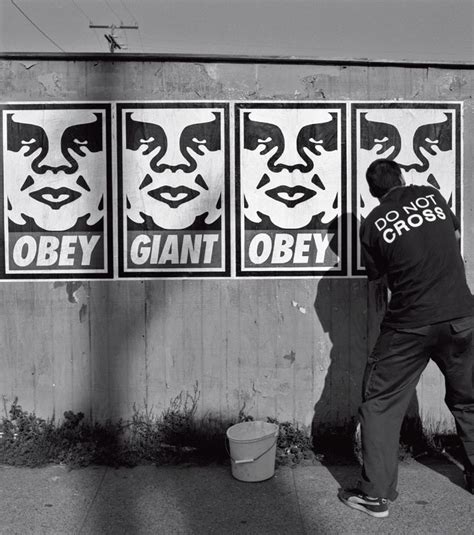 1.23b Shepard Fairey, "Obey," 1996, campaign poster installed in public ...