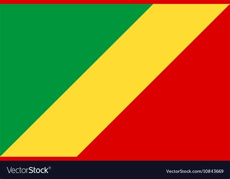 Flag of republic the congo correct size colors Vector Image