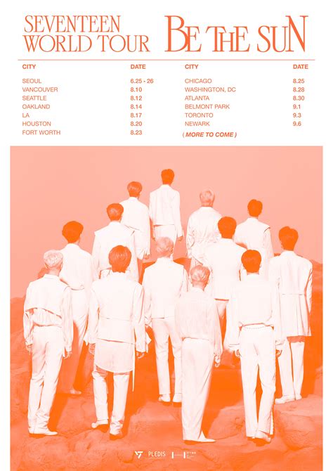 Be The Sun World Tour Dates : r/seventeen