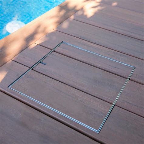 Custom Inlay pool Skimmer Box Cover - HIDE Skimmer Lids | Decks around ...