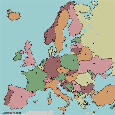 Europe Map Quiz With Capitals - Alyssa Marianna