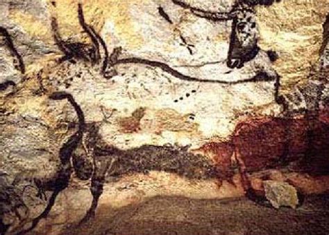 Cave paintings prepared by Cro-Magnon man (primitive man) (source ...