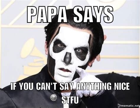 Papa Emeritus Ghost BC meme | Ghost papa, Funny ghost, Band ghost