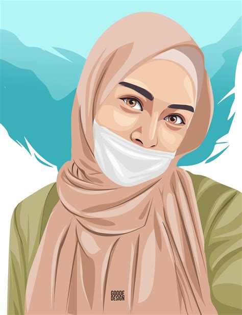 How To Draw Hijab Cartoon at How To Draw