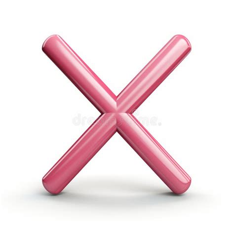 A Pink Cross Symbol on a White Background Stock Illustration ...