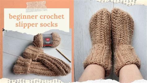 Beginner Friendly Crochet Slipper Socks // quick project! - YouTube