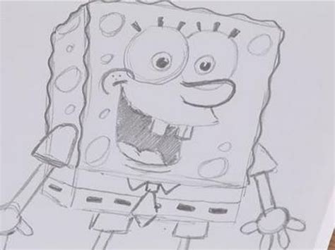 How To Sketch Spongebob - YouTube