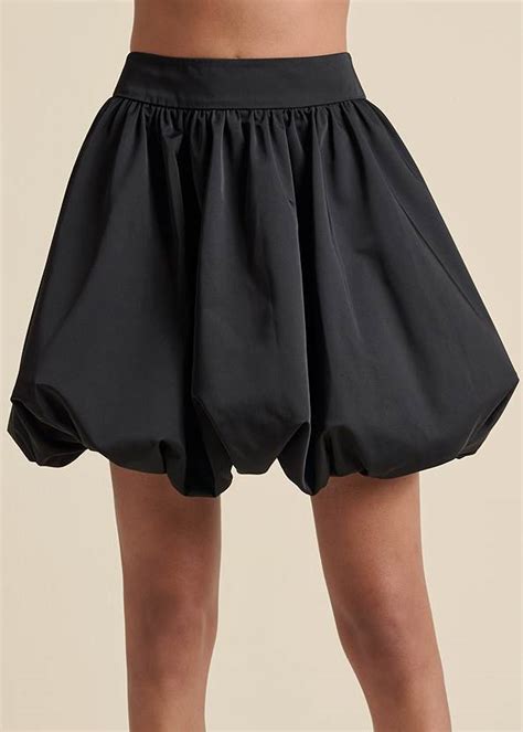 TAFFETA BUBBLE SKIRT in Black | VENUS