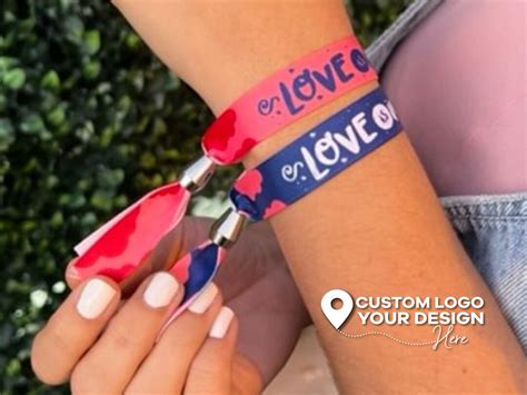 Festival Custom Wristbands Fabric Custom Wristbands With Moveable Bead ...