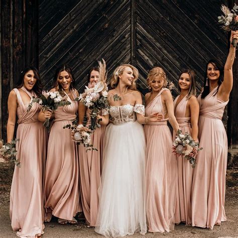 champagne rose bridesmaid dresses | Dresses Images 2022