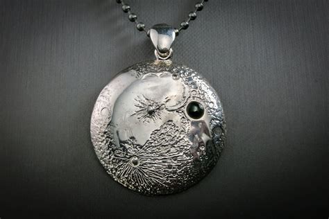 Moon Pendant 222 - Aerolite Meteorites