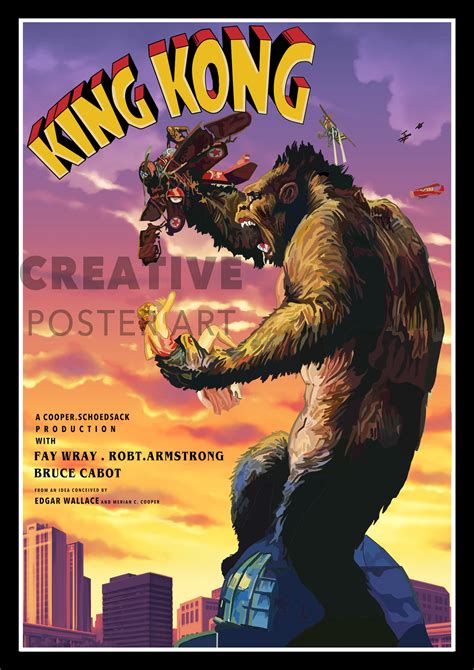 King Kong Poster, King Kong Movie Poster,1933 King Kong Film Poster,sci ...