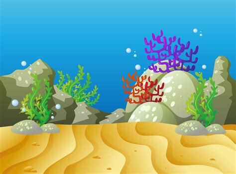 Underwater scene with coral reef 369740 Vector Art at Vecteezy