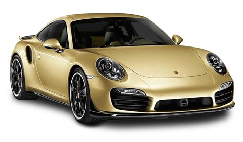 Gold Porsche 911 Turbo Aerokit Car PNG Image - PurePNG | Free ...