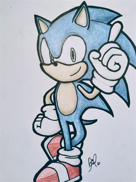 Sonic The Hedgehog Drawing 🌀 - North x South