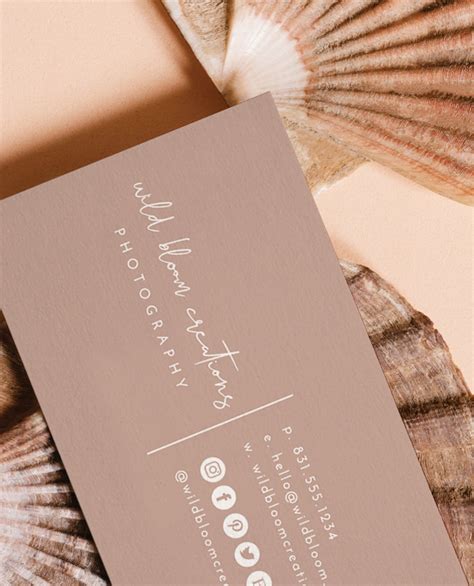 Boho Small Business Card Boutique Business Card Template | Etsy