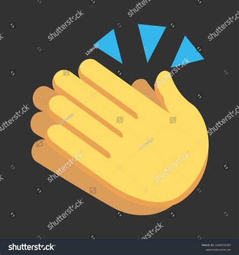 Two Hands Clapping Emoji Vector Sign Stock Vector (Royalty Free ...