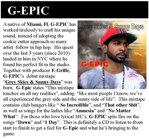 G-Epic Rap Artists from NYC