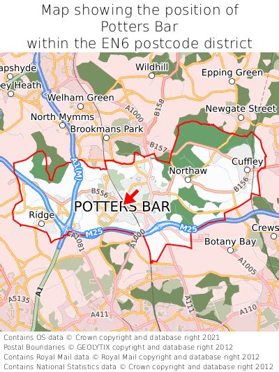 Where is Potters Bar? Potters Bar on a map