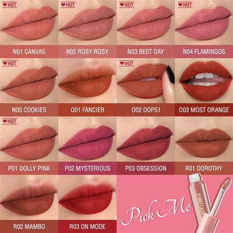 PINK FLASH Original 14 COLOR Liquid Lipstik Matte Long Lasting Lipstick ...