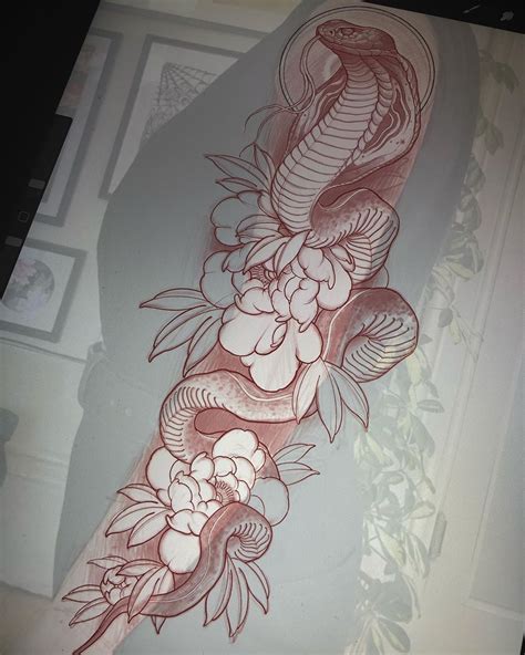 No photo description available. | Snake tattoo design, Sleeve tattoos ...