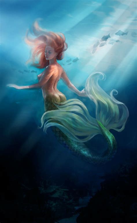 mermaid, Nana Ikonnikova on ArtStation at https://www.artstation.com ...