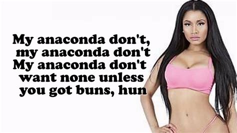 Nicki Minaj '''Anaconda" (Lyrics) - YouTube