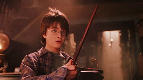 Harry tries out his wand — Harry Potter Fan Zone