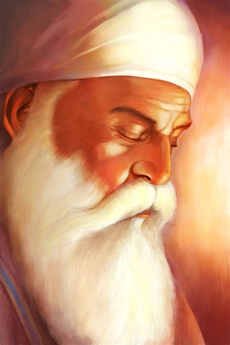 Guru Nanak ji Canvas Painting with Frame - Tushaco Handicrafts