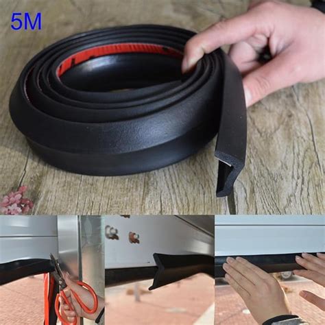 ZREAL 5m Garage Door Bottom Weather Stripping Rubber Seal Strip ...