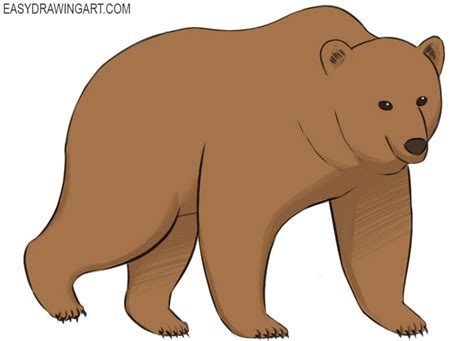 Easy Drawing Of A Bear How To Draw A Village Landscape Step By Step ...