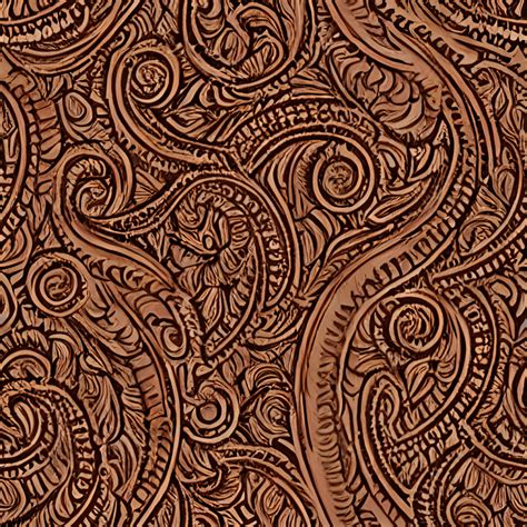 Beautiful Trending Western Tooled Leather Seamless Background Digital ...