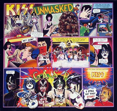 KISS Unmasked American Hard Rock Album Cover Gallery & 12" Vinyl LP ...