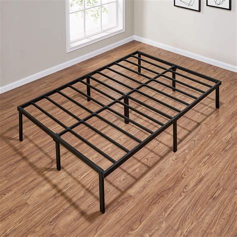 14' Heavy Duty Slat Bed Frame Black Steel Full Black Home 190517213182 ...