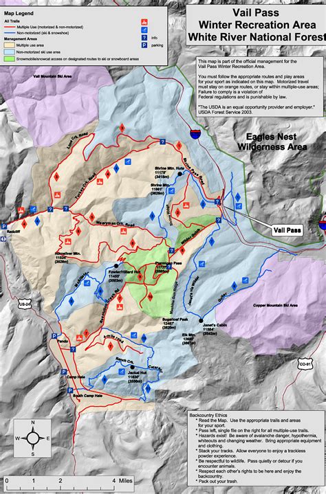 Vail Pass Area Recreation map - E Vail CO • mappery