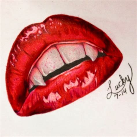 Vampire Lips Drawing at GetDrawings | Free download