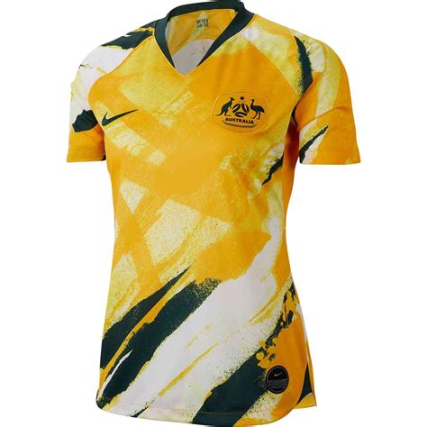 2019 Nike Australia Womens Home Jersey | Soccer shirts, World cup ...