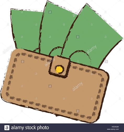 drawing wallet bill money cash dollar Stock Vector Image & Art - Alamy